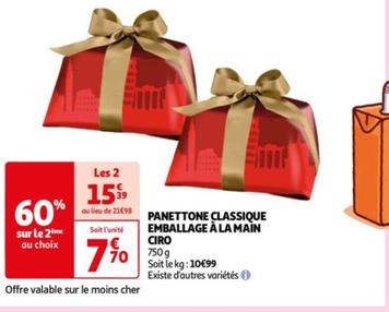 Ciro - Panettone Classique Emballage A La Main