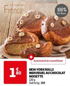 New-york Rolls Individuel Au Chocolat Noisettes