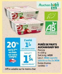 Auchan Baby - Puree De Fruits Bio