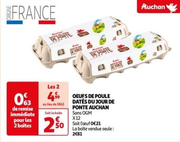 Auchan - Oeufs De Poule Datés Du Jour De Ponte