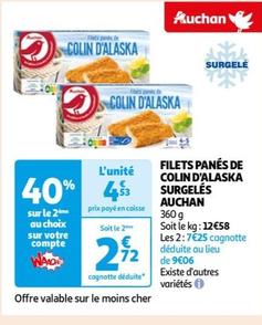 Auchan - Filets Panés De Colin D'alaska Surgelés