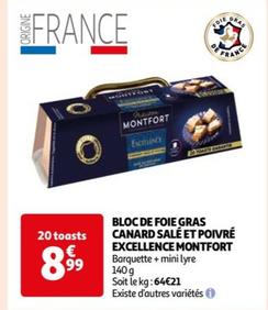 Montfort - Bloc De Foie Gras Canard Sale Et Poivre Exellence