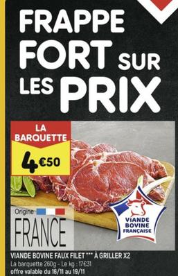 Viande Bovine Faux Filet *** À Griller X2