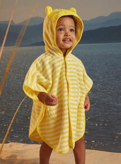 Cape de bain ambre jaune à capuche à rayures offre à 32,99€ sur Sergent Major