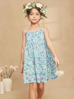 Robe courte à volants turquoise à imprimé fleuri offre à 9,99€ sur Sergent Major