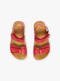 Sandales rouges motif requins en cuir offre à 9,9€ sur Sergent Major