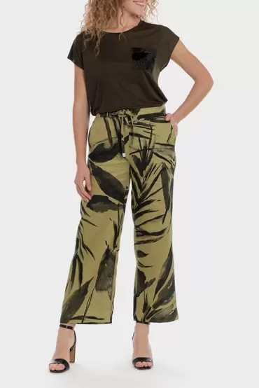 Pantalon lin imprimé offre à 55,95€ sur Punt Roma