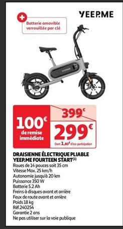 Yeep.me - Draisienne Électrique Pliable Fourteen Start