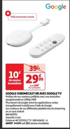Google - Chromecast HD Avec Tv