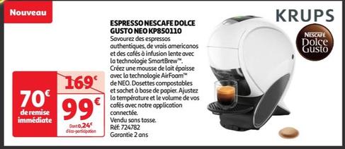 Espresso Dolce Gusto Neo Kp850110