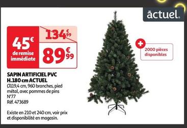 Actuel - Sapin Artificiel Pvc H.180 Cm