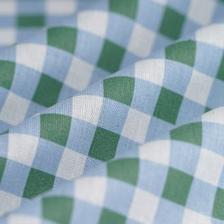 Tissu cretonne vichy vert bleu offre à 8,99€ sur Mondial Tissus
