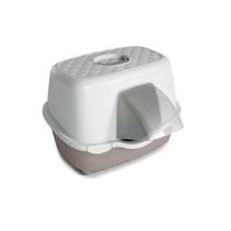 Hygiène Chat - Maison de toilette Smart avec auvent Taupe - 56 x 54,4 x 39 cm offre à 28,9€ sur Médor et Compagnie