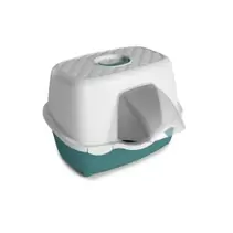 Hygiène Chat - Maison de toilette Smart avec auvent Verte - 56 x 54,4 x 39 cm offre à 28,9€ sur Médor et Compagnie