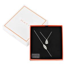 Parure argent 925 collier et bracelet zirconias offre à 50€ sur Maty