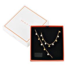 Parure plaqué or collier et bracelet zirconias offre à 125€ sur Maty