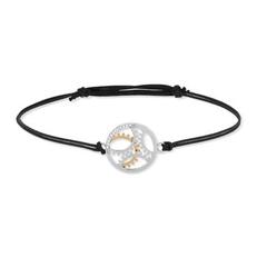 Bracelet Vesontio 2 ors cordon noir diamants offre à 424,74€ sur Maty