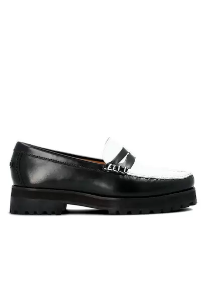 MOCASSIN LUG MOC BICOLORE NOIR & BLANC offre à 165€ sur Manfield