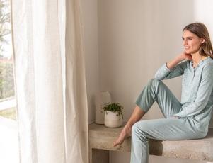 Pyjama femme en coton et modal Forêt des Vosges offre à 79€ sur Linvosges