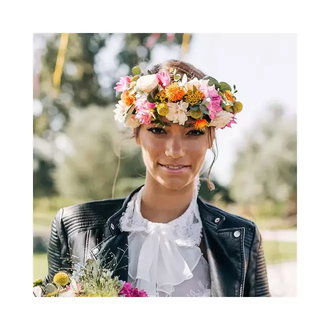 Couronne de Fleurs Rock offre à 50€ sur Le Jardin des Fleurs