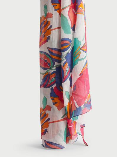 Foulard Imprimé Grosse Fleurs - Rose offre à 19,95€ sur Julie Guerlande