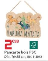 Pancarte Bois FSC
