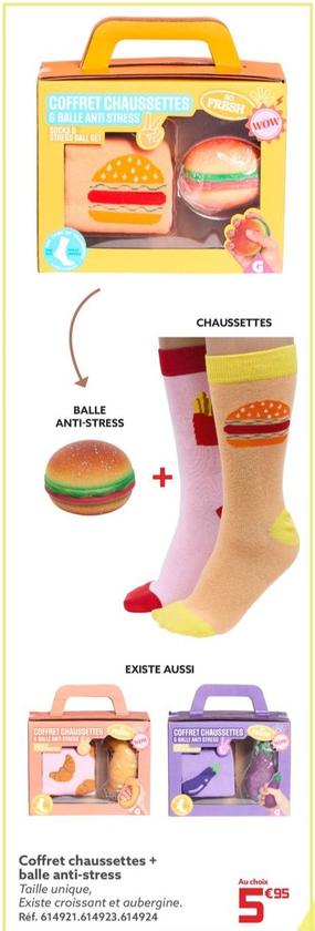 coffret chaussettes + balle anti-stress
