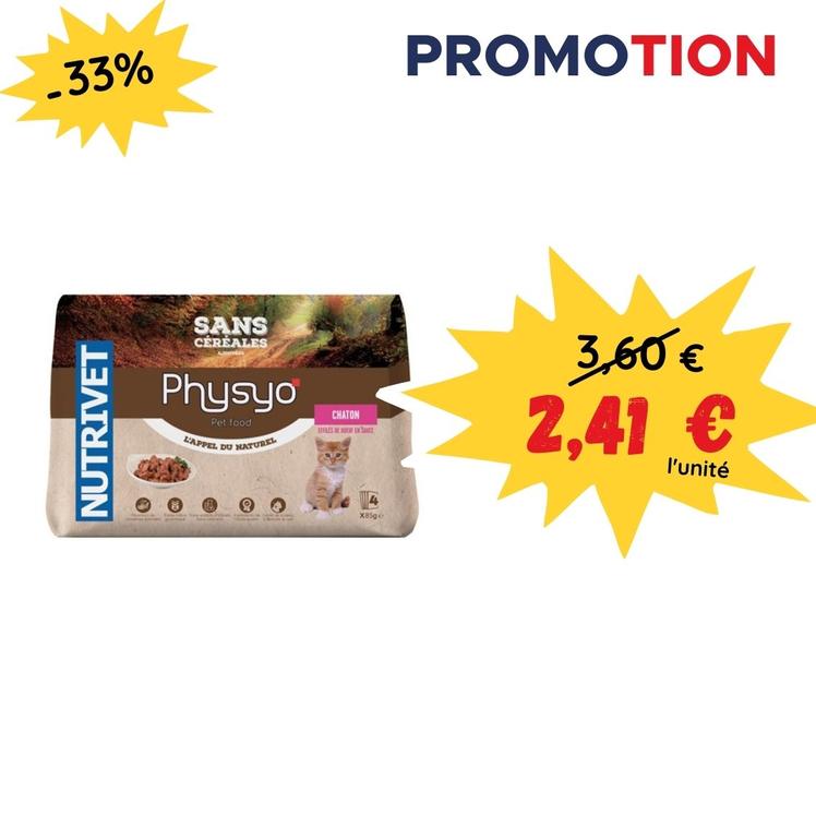 Physyo chaton bœuf x4 - 85g offre à 2,41€ sur 