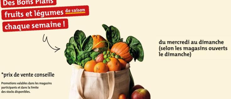 Des Bons Plans Fruits Et Légumes De Saison Chaque Semaine !