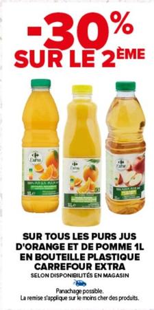 Jus D'orange Et Pomme Em Bouteille Plastique