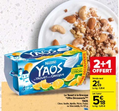 le yaourt a la grecque offre decouverte yaos