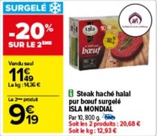 Isla Mondial - Steak Haché Halal Pur Boeuf Surgelé