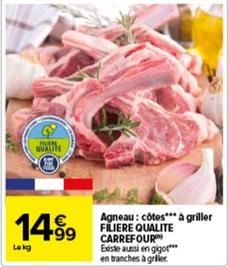 Agneau : Côtes*** À Griller