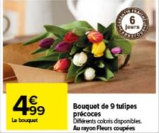 bouquet de 9 tulipes precoces