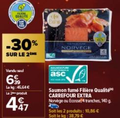 Extra Saumon Fumé Filière Qualite