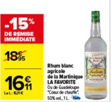 La Favorite - Rhum Blanc Agricole De La Martinique
