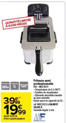 Medek - Friteuse Semi Professionnelle