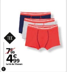 Tex - Le Lot De 3 Boxers