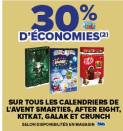 Calendriers De L'avent Smarties , After Eight, Kitkat, Galak Et Crunch