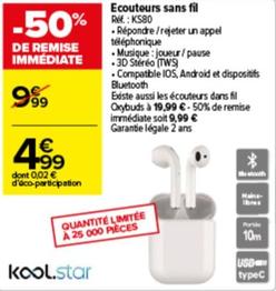 Koolstar - Ecouteurs Sans Fil