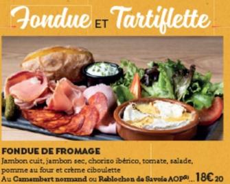 Fondue De Fromage offre à 18,2€ sur Poivre Rouge
