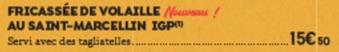 Fricassee De Volaille Au Saint-marcellin Igp offre à 15,5€ sur Poivre Rouge