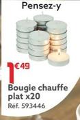 bougie chauffe plat x20