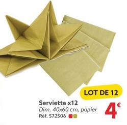 Serviette X12