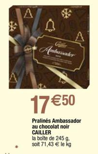 Cailler - Pralinés Ambassador Au Chocolat Noir