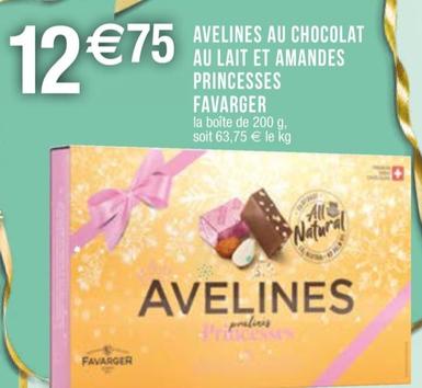 Favarger - Avelines Au Chocolat Au Lait Et Amandes Princesses