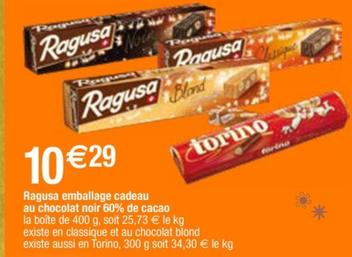 Ragusa Emballage Cadeau Au Chocolat Noir 60% De Cacao
