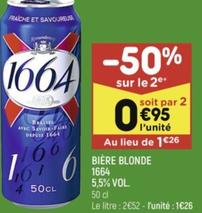 1664 - Biere Blonde 5,5% Vol offre à 0,95€ sur Leader Price