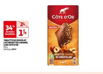 Tablette De Chocolat Lait Noisettes Caramel & Riz