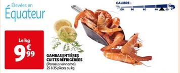 Gambas Entières Cuites Réfrigérées